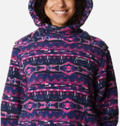 Trui Women Columbia West Bend Hoodie Dark Sapphire 80s Stripe Print -Columbia 013 22