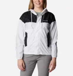 Jas Columbia Women Flash Challenger Windbreaker White Black
