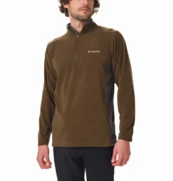 Trui Columbia Men Klamath Range II Half Zip Olive Green Shark