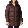 Jas Women Columbia Puffect Mid Hooded Jacket New Cinder