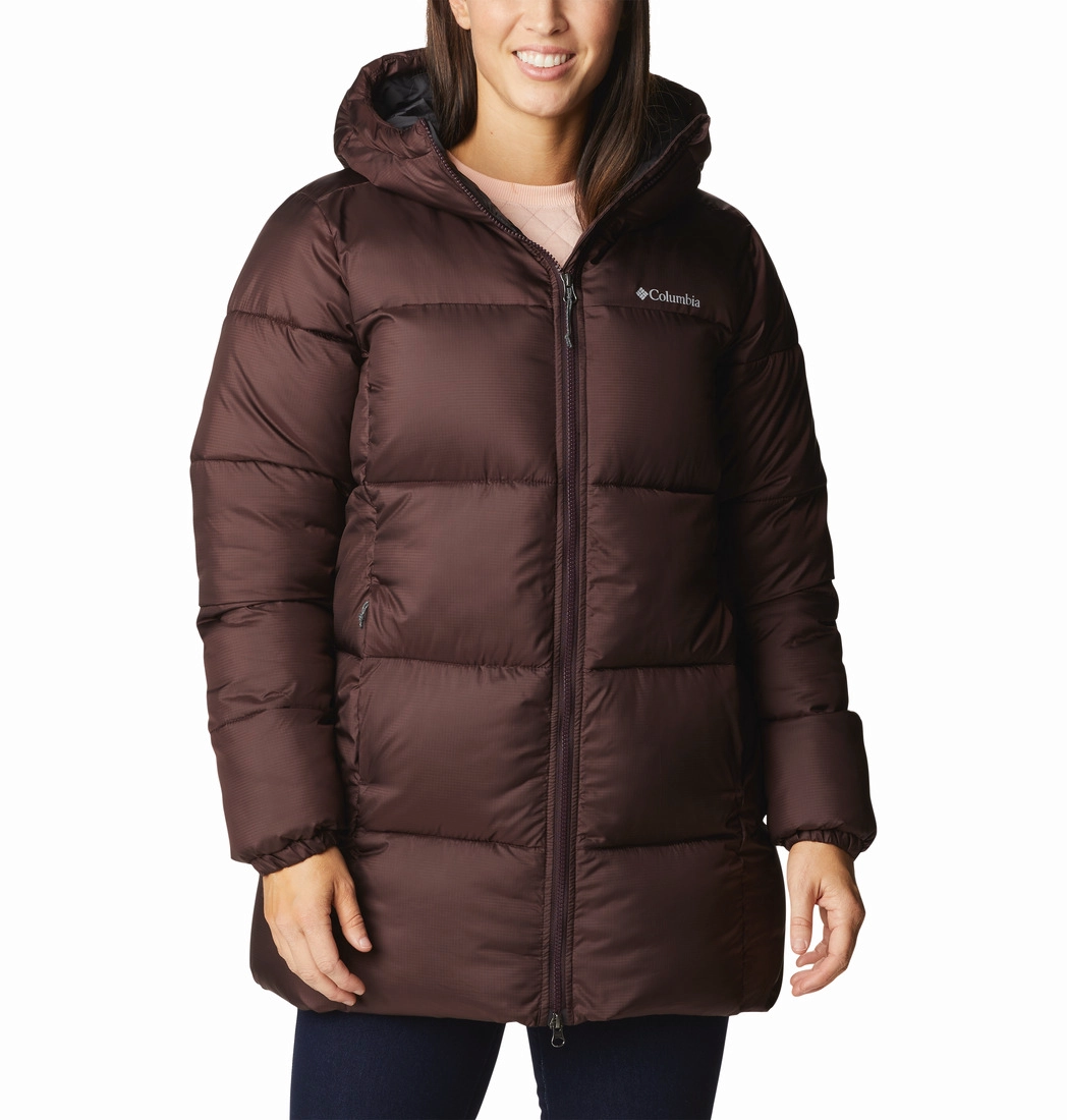 Jas Women Columbia Puffect Mid Hooded Jacket New Cinder 3 Jas Women Columbia Puffect Mid Hooded Jacket New Cinder