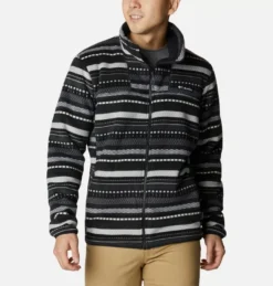Jas Men Columbia Winter Pass Full Zip Shark Apres Stripe Print