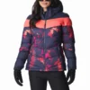 Ski Jas Women Columbia Abbott Peak Insulated Jacket Nocturnal Lookup Nocturnal Neon Sun