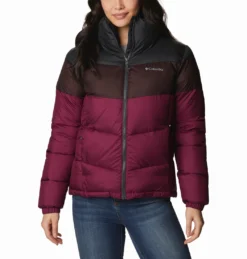 Jas Women Columbia Puffect Color Blocked Jacket Marionberry New Cinder Shark