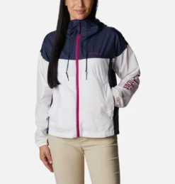 Jas Columbia Women Flash Challenger Novelty Windbreaker White Nocturna