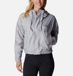 Jas Columbia Women Flash Challenger Cropped Windbreaker Columbia Grey