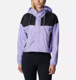 Jas Columbia Women Flash Challenger Cropped Windbreaker Frosted Purple