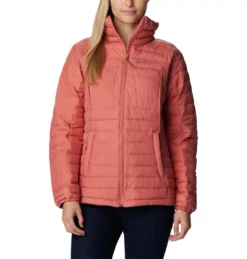 Jas Columbia Women Silver Falls Full Zip Dark Coral