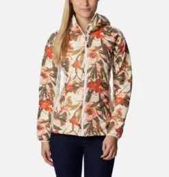 Jas Columbia Women Powder Pass Hooded Chalk Floricult