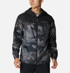 Jas Columbia Men Flash Challenger Novelty Windbreaker Black Mod Camo