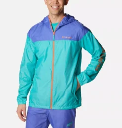 Jas Columbia Men Flash Challenger Novelty Windbreaker Bright Aqua