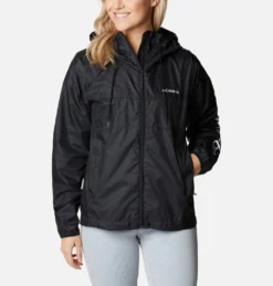 Jas Columbia Women Flash Challenger Novelty Windbreaker Black