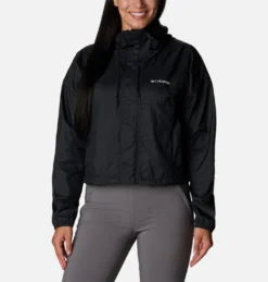 Jas Columbia Women Flash Challenger Cropped Windbreaker Black