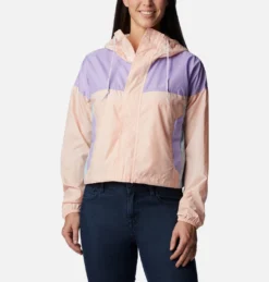 Jas Columbia Women Flash Challenger Cropped Windbreaker Peach Blossom