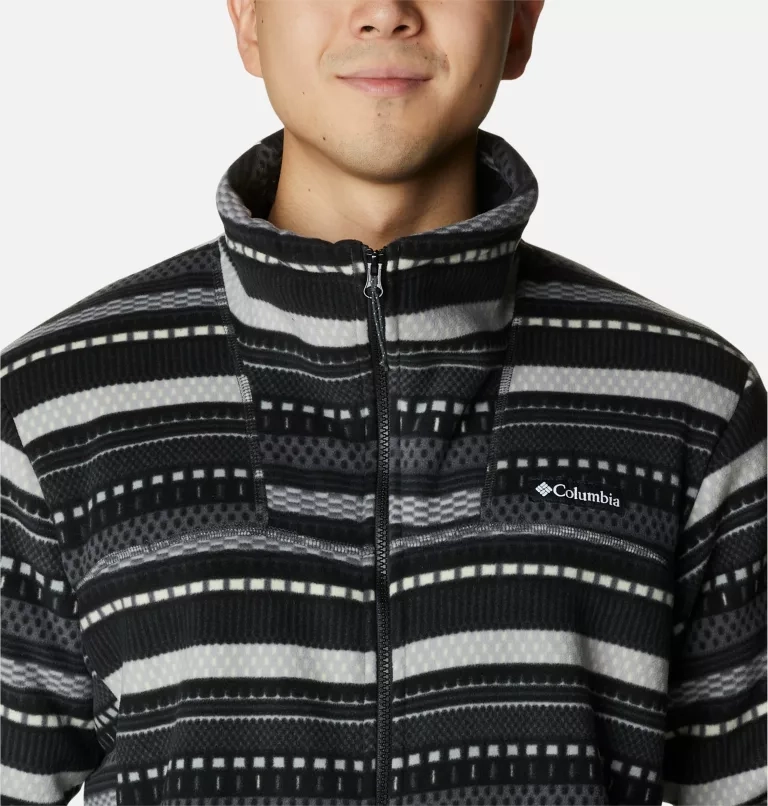 Jas Men Columbia Winter Pass Full Zip Shark Apres Stripe Print 4 Jas Men Columbia Winter Pass Full Zip Shark Apres Stripe Print - Afbeelding 2