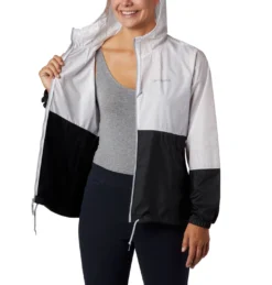 Jas Columbia Women Flash Forward Windbreaker White Black -Columbia 3 1585911 101 a3