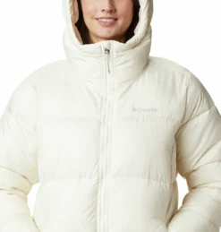 Jas Women Columbia Puffect Mid Hooded Jacket Chalk -Columbia 3 1864791 191 a2