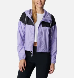 Jas Columbia Women Flash Challenger Cropped Windbreaker Frosted Purple -Columbia 3 1989511 535 a4 om