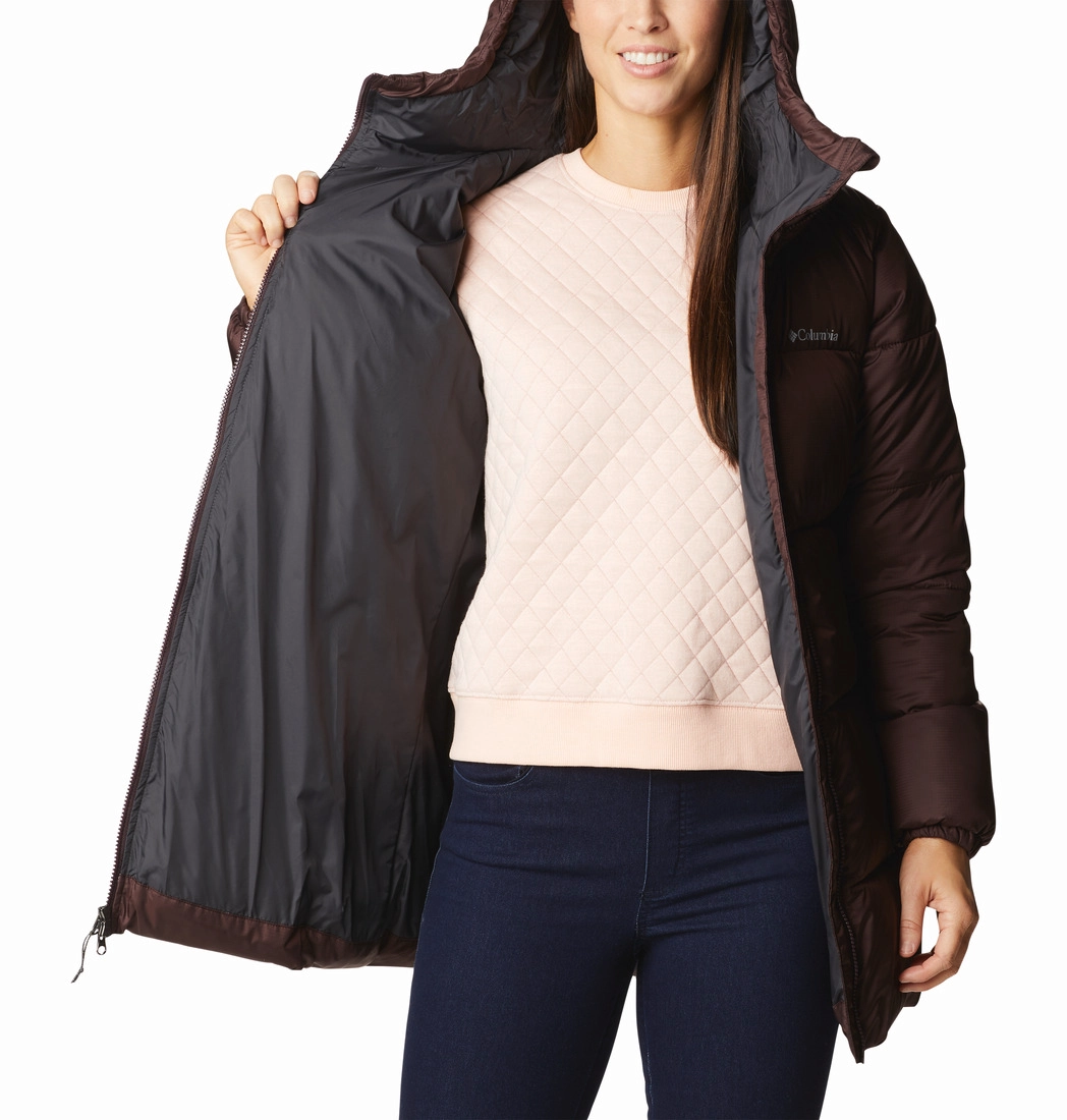 Jas Women Columbia Puffect Mid Hooded Jacket New Cinder 6 Jas Women Columbia Puffect Mid Hooded Jacket New Cinder - Afbeelding 4