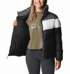 Jas Women Columbia Puffect Color Blocked Jacket Black White City Grey -Columbia 4 1955101 010 a320 20kopie20 20kopie