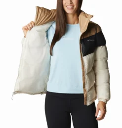 Jas Women Columbia Puffect Color Blocked Jacket Chalk Black Beach -Columbia 4 1955101 191 a3