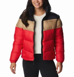 Jas Women Columbia Puffect Color Blocked Jacket Red Lily Beach -Columbia 4 1955101 658 a4