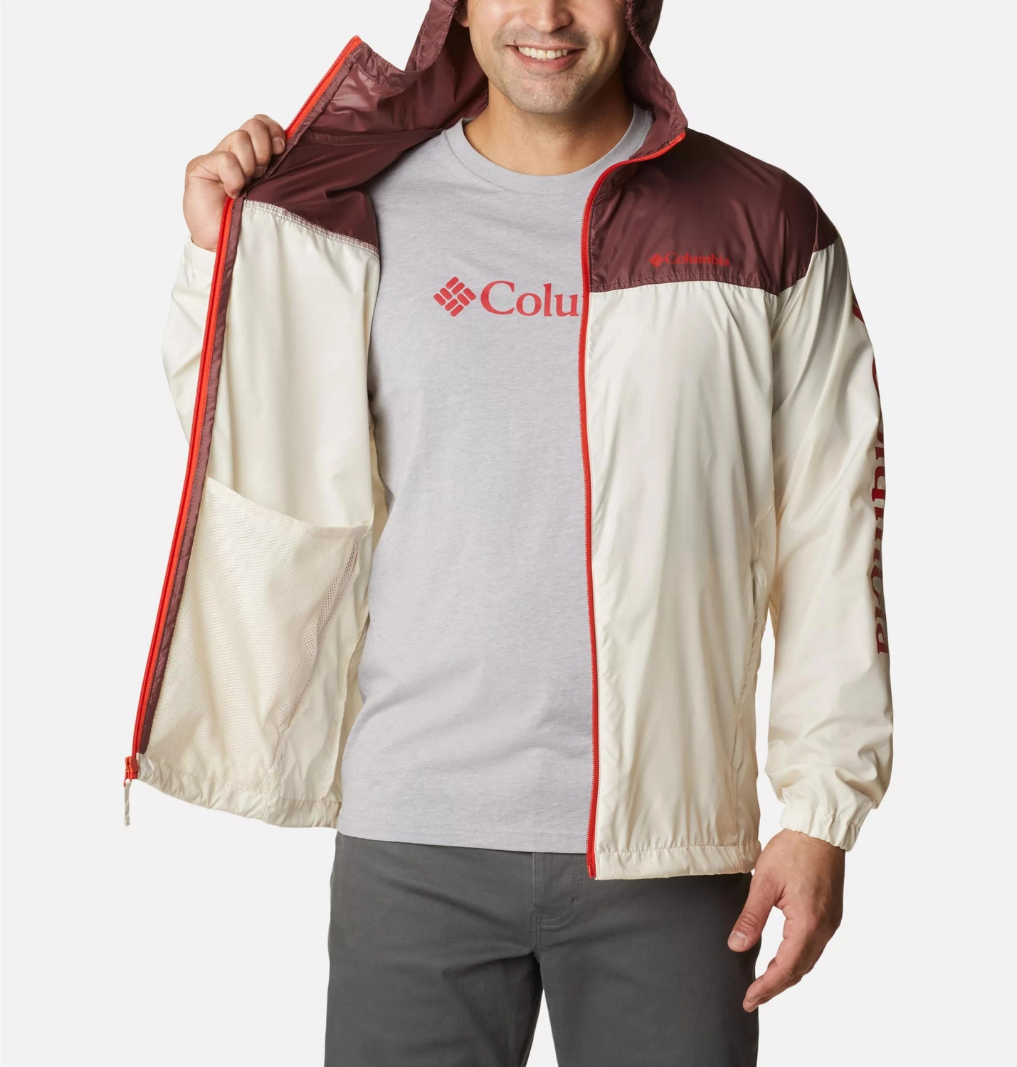 Jas Columbia Men Flash Challenger Novelty Windbreaker Chalk Light 6 Jas Columbia Men Flash Challenger Novelty Windbreaker Chalk Light - Afbeelding 4