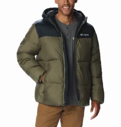 Jas Men Columbia Puffect Hooded Jacket Stone Green Black -Columbia 5 2008413 397 a4