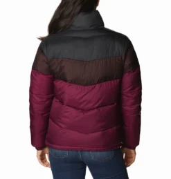 Jas Women Columbia Puffect Color Blocked Jacket Marionberry New Cinder Shark -Columbia 6 1955101 616 b