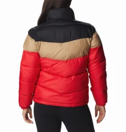Jas Women Columbia Puffect Color Blocked Jacket Red Lily Beach -Columbia 6 1955101 658 b