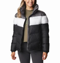 Jas Women Columbia Puffect Color Blocked Jacket Black White City Grey -Columbia 7 1955101 010 f