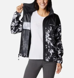 Jas Columbia Women Flash Challenger Novelty Windbreaker Black Pop Flora -Columbia ad61e991 33d8 420e bf09 2572d1c8e3f9