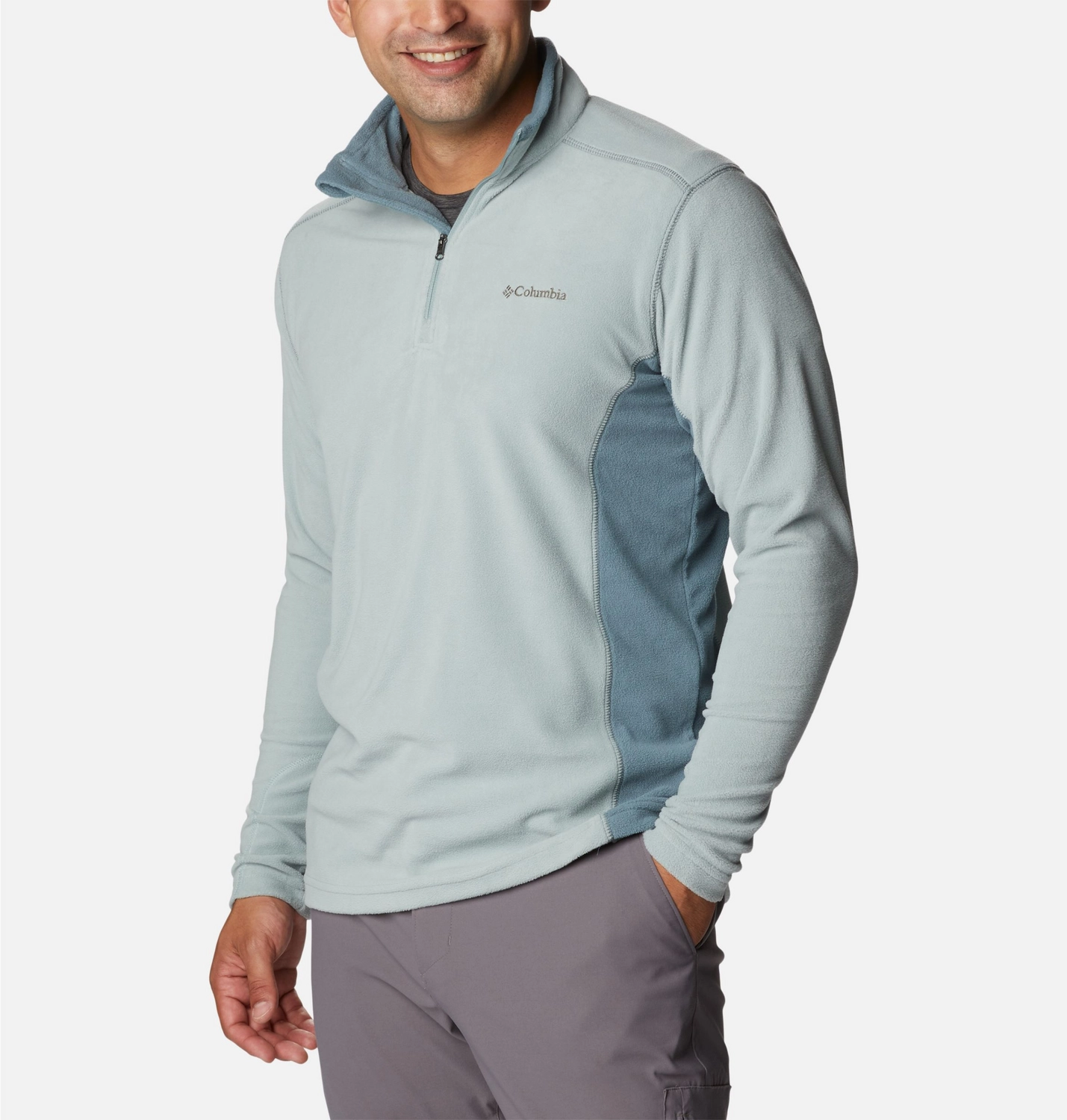 Longsleeve Columbia Men Klamath Range II Half Zip Niagara Metal 7 Longsleeve Columbia Men Klamath Range II Half Zip Niagara Metal - Afbeelding 5