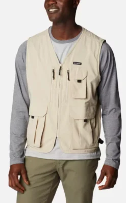 Vest Columbia Men Silver Ridge Utility Vest Ancient Fossil